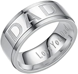 2023 Új Apa apák Napja Gyűrű Alufelni ezüstözött Ékszer Divat a Retro Ezüst Apa Levele Gyűrű Varázsa Férfi Ékszer Gyűrű Retro