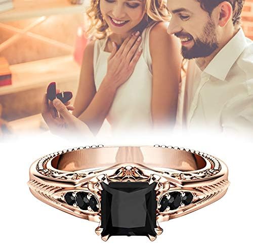 2023 Új Ki Emlékére Eljegyzési Ajándék Tartozékok Gyűrű, Ékszerek Nők Esküvői Gyűrűk Akril Gyűrűk 9-Es Méret (Rose Gold, 7)