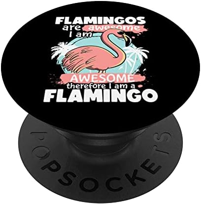 Flamingók Király Vagyok Félelmetes Vicces Rózsaszín Flamingók PopSockets Cserélhető PopGrip