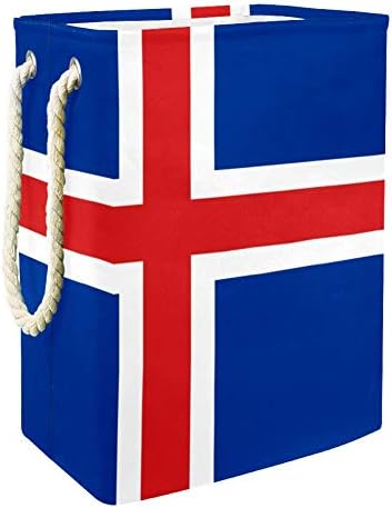 Unicey Zászló Izland Vízálló Összecsukható Szennyesben Vödör Gyerekeknek Szoba, Hálószoba, Gyerekszoba Baba