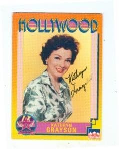 Kathryn Grayson dedikált kártyára (Színésznő Gyönyörködni Csókolj meg, Katám) az 1991-es Hollywood Walk of Fame 191 - TV