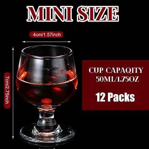 Aranyos feles pohár Mini Üveg Snifters Konyakot 1.7 oz Szemüveg Brandy Náthás Mini Bor Szemüveg Üveg Étkészlet Meghatározott Whiskey