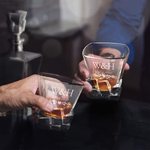 Maverton Személyre szabott Whiskys Üveget, majd 4 szemüveg párok - Elegáns Whisky meg a gravírozás - jégkocka-modellt - az