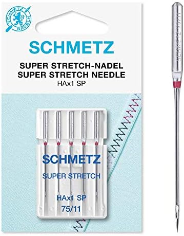 Schmetz HAX1SP 15X1SP Különleges Super Stretch Serger Tű - 5 Csomag (Méret 75/11)