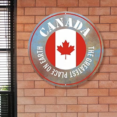 A Legjobb Hely a világon Fém Tábla Kanadai Zászló Üdvözlő Táblát, A Verandán Egyéni Wall Art Parasztház Koszorú Alá Rusztikus Fali Dekor Ország