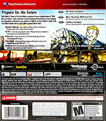 A Fallout 3 - Xbox 360 Game of the Year Edition