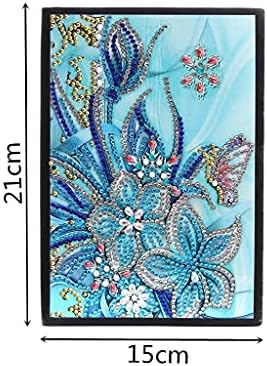 5D Gyémánt Festmény Notebook Készletek Pillangó Között Virágok Borító Bőr Különleges Alakú Lap Vázlatfüzet Kristály Gyémánt Művészeti
