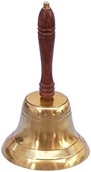 Réz Kézi Harang Fekete Fogantyú 11 - Dekoratív Kezét Bell - Tengeri Kezem Rusztikus Klasszikus lakberendezés Ajándék Karácsonyi Harangok