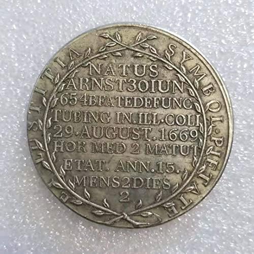 AVCITY Antik Kézműves 1669 Külföldi Emlékérme Ezüst Dollár Nagykereskedelmi1362