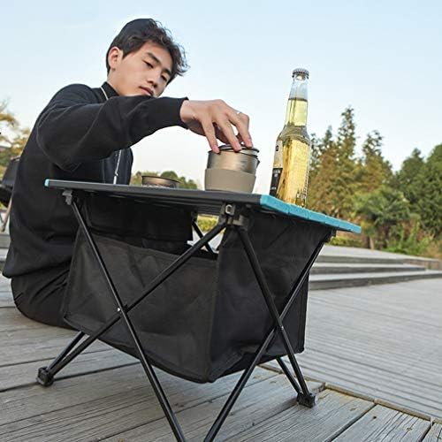 BESPORTBLE Összecsukható Kemping Asztal, Alumínium, Hordozható Piknik Roll Up Asztal Összecsukható Piknik Asztal Tároló Táska