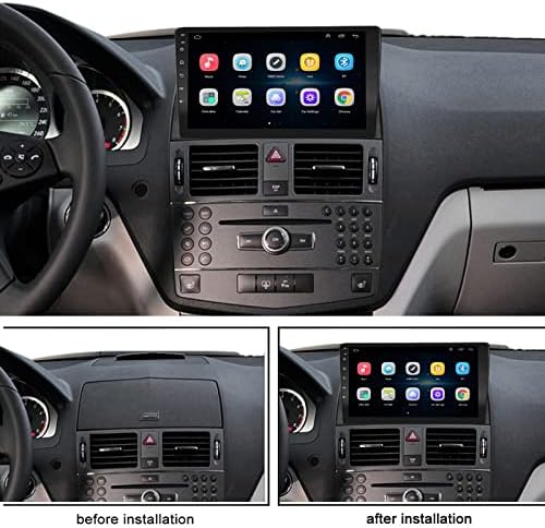 LEXXSON Carplay Rádió Android Rádió Mercedes Benz C-Osztály W204 C200 C230 C250 C300 C350 2008 2009 2010 NTG4.0, 9 hüvelykes érintőképernyő,