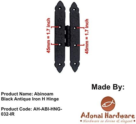 Adonai Hardver Abinoam Fekete Antik Vas H Zsanér(a Mellékelt Két Db / Csomag)